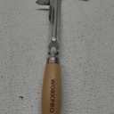 WORKPRO Crack Weeder, 12" Stainless Steel Crevice Weeding Tool with Beech Wood Handle, L-Shaped Side-Walk Weed Puller Spatula, for Garden Lawn Yard Patio Terrace Paving Moss, Small Gardening Tool