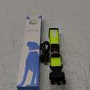 LED Dog Collar, Light Up Dog Collar Adjustable USB Rechargeable Super Bright Safety Light Glowing Collars for Dogs(Medium, Green)