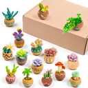 15 PCS Succulent Needle Felting Kit for Beginners Adult Feltings Kits for Beginners Adult, Succulent Needles Felting Multiple Styles Needle Felt with Wool Roving,Pad and Instructions for DIY Craft