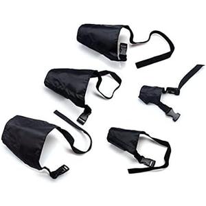 ewinever 5Pcs/Set Adjustable Breathable Safety Small Medium Large Extra Dog Muzzles for Anti-Biting Anti-Barking Anti-Chewing Safety Protection(Black)