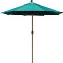 EliteShade USA 10-Year-Non-Fading 9Ft Market Umbrella Patio Umbrella Outdoor Table Umbrella with Ventilation, Teal