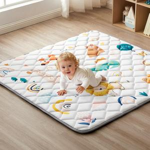 Baby Play Mat 43x43inch, Non-Slip Baby Mat for Floor, Soft Thicker, Portable Playmat, Crawling Mat for Babies, Toddlers & Infants to Play and LearnAnimal