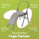 BODY RHYTHM Yoga Auxiliary Chair with Lumbar Back Support for Abs & Core, Balance Handstand, Flexibility and Strength Training and Back Pain Relieving