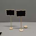 20PCS Wood Mini Chalkboard Sign and Replacement Stickers, Food Labels for Party Buffet,Blackboard for Message Board Signs,Weddings Place Cards, Birthday Party