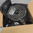 Electric Stove Burner Drip Pans W10196405(8) W10196406(6) Silver+Electric Stove Burner Replacement MP15YA(6") MP21YA(8") Compatible for Whirl-pool Ken-more May-tag Ama-Na Etc by MIFLUS