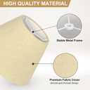 Lamp Shades with Glitter Gold Thread, Replacement Lamp Shades for Table Floor Bedside Lamps, 5.5" Top x 10" Bottom x 6.6" High, Durable Lampshade with Spider Fitter, Bulb Clip Adapters Included