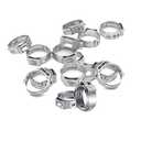 PEX Cinch Clamp Rings, 304 Stainless Steel PEX Fitting Clamps Pinch Clamps Ring Crimp Rings for PEX Tubing Pipe Fitting Connections (Silver-1/2inch(25PCS))