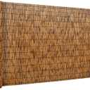 DearHouse Natural Reed Fencing, Eco-Friendly Bamboo Fence, 5 feet High x 13.3 feet Long, Reed Screen for Garden, Privacy Fence (Brown)