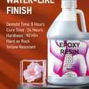 INCLY 4 Gallon Crystal Clear Epoxy Resin Kit, High Gloss & Bubbles Free Resin Supplies Coating & Casting Resin for Table Top, Countertop, River Table,Wood, Jewelry Making, Art Craft, Self Leveling 1:1