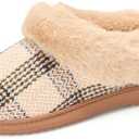 Dearfoams Women's Memory Foam Cozy Soft House Slippers Gifts for Women Hannah Knit Clog House Shoes size 7