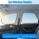 1 Pack Car Window Shades, Mesh Static Adsorption Side Window Sunshade, Anti-UV Glare Heat Protection, Foldable Universal Fit for Cars SUV Van，After