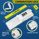 2 Pack Drawer Locks Baby Proofing Keyless Password Code Dresser Child Proof Locks Cabinet Combination Owners Closet Baby Safety Lock Latches for Bedstand Furniture Corner Edges (2, White)