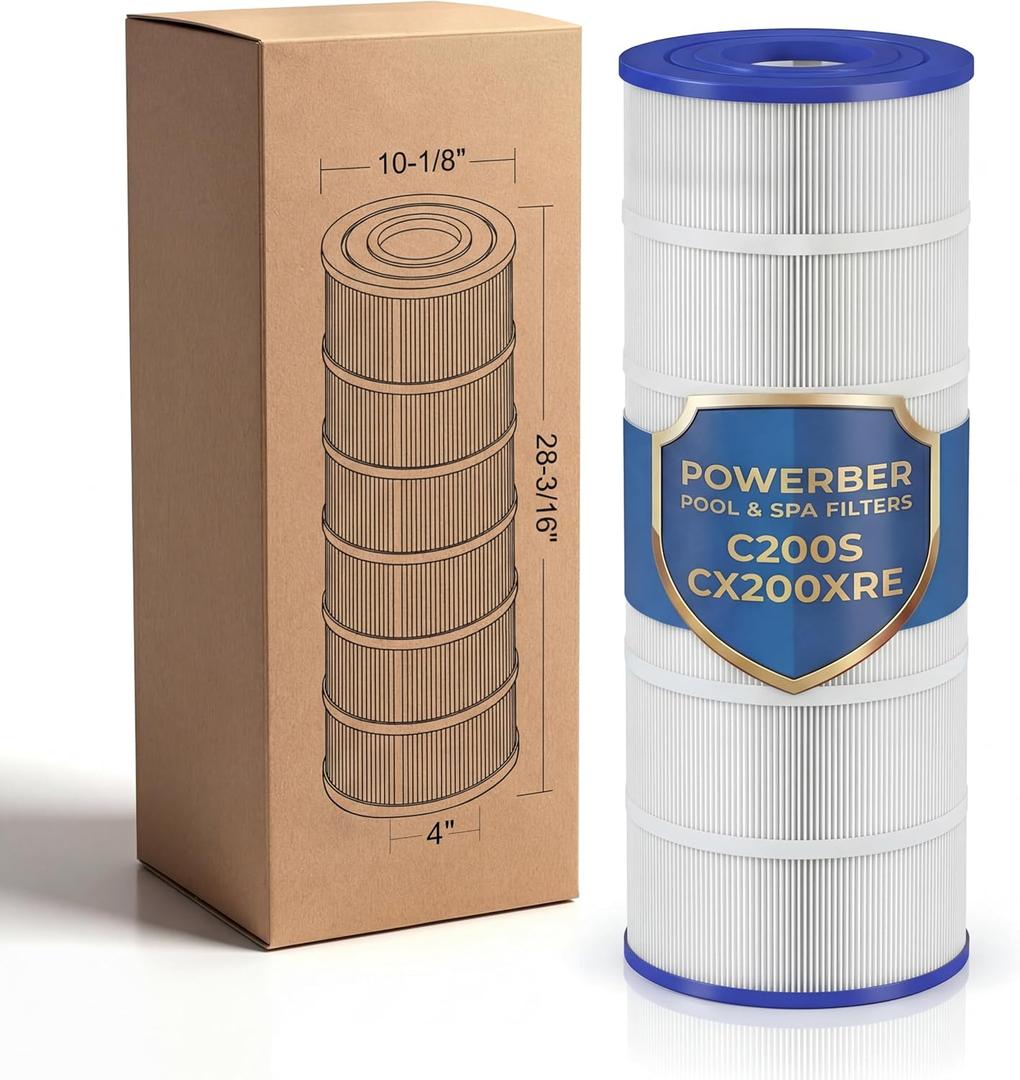 C200S Pool Filter Cartridge - Compatible with Hayward CS200e Pool Filter Cartridge C-9442, PA200S, CX200XRE, C200S Hayward Filter Cartridge, 200 Sq.Ft. 1 Pack