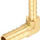 HARFINGTON 1pcs 90 Degree Hose Elbow 1/2" to 3/8" Brass Hose Barb Fitting Metals Splicer Mender for 3D Printing, Air Compressor, CNC Machine, Dies