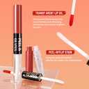 5 x Hot Fuchsia Peel Off Lip Gloss Tattoo and Lip Oil, Lip Stain Peel Off Masque - Peel Off Lip Tint ,Long Lasting Waterproof Transfer-proof Lip Mask Lip Gloss Peel Off Lip Liner,Stay Lip Makeup 03#