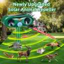 2026 Upgraded Solar Ultrasonic Animal Repellent Outdoor Deer Repellent Devices Motion Detection for Raccoon Squirrel Rabbit Dog Cat Deterrent Keep Chipmunk Rodent Away from Yard Lawn,4Pack