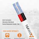 CONEPY 16 Gauge Marine Wire, 16/2 Duplex Marine Grade Cable, IP68 Waterproof/Oxygen-Free Tinned Copper Stranded PVC 16 AWG Wire for Boat, Automotive, RV, Solar, LED Strips (30FT)