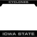 Iowa State Cyclones Laser Engraved Metal License Plate Frame Black Officially Licensed Collegiate Product