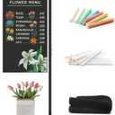 TOWON 20 x 47 Inch Large Chalkboard Sign, Hanging metal chalkboard signs with Metal Base, Pedestal Sandwich Board Sign for Caf, Bar, Bistro, Florist, Wedding, Portable and Double-Sided Sidewalk Signs