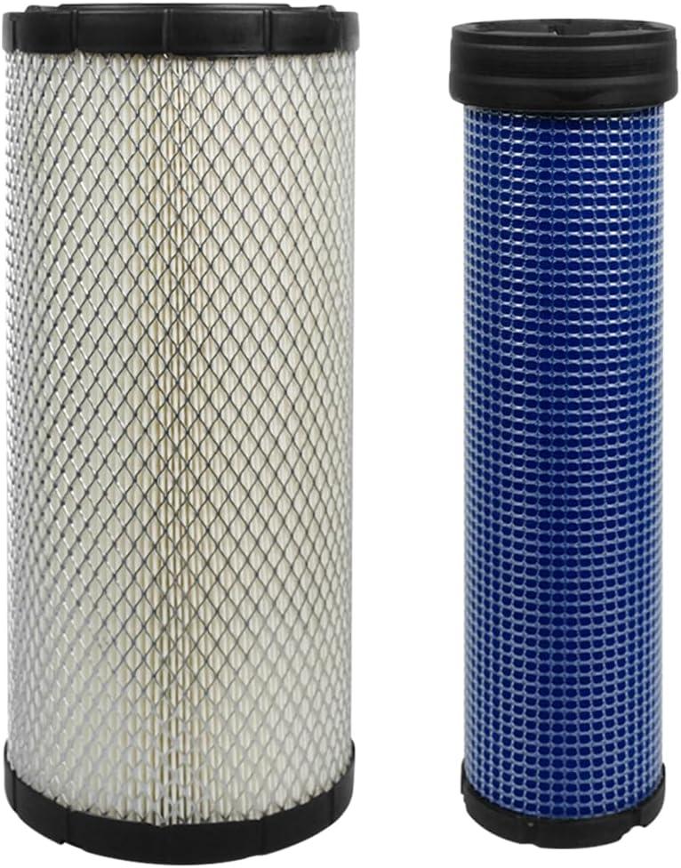 P827653 P829332 Air Filter Kit Compatible with Bobcat 863 863G 964 873 873G Kubota Excavator KX080-4 KX080-3 KX080-3T Skid Steer Loaders SSV75C SSV65C Replace 6666375 6666376