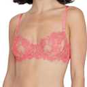 Skarlett Blue Women's Entice Lace Underwire Balconette Bra 324143 (32C, Rosy/Terracotta)