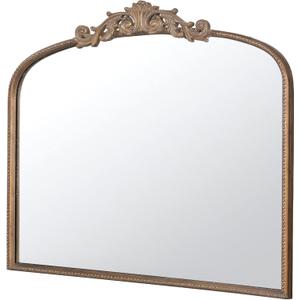 A&B Home Arched Vertical Mirror-Wall Mirror with Gold Metal Frame, 40"x31" Large Arch Mirror for Bathroom Bedroom Living Room