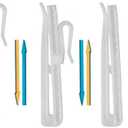 Ailejia 30 Pcs Plastic Adjustable Hooks - Depth Pleat Drapery Hooks for Window, Door and Shower Curtains (White)