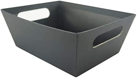 Black Gift Basket with Handles, 10 pcs