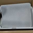 Stainless Steel Cat Litter Box with Lid, Large Metal Litter Box Stainless Steel with Mat & Scoop, Odor-Free/Anti-Leakage & Non-Stick/Easy Clean, High-Sided Litter Box for Multiple Big Cats(XL/Grey)