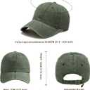 12Pieces Vintage Washed Baseball Caps for Women Men Distressed Twill Adjustable Dads Hats Unisex Style, Army Green 