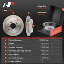 A-Premium 11.88 In (302mm) Rear Solid Brake Rotors and Ceramic Pads Kit | Compatible with Hyundai and Kia Models - Sportage 2017-2020, Tucson 2016-2021, 6-Pack