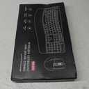 Wireless Keyboard and Mouse Combo, 2.4G Full Size Wave Keys Ergonomic Keyboard with Wrist Rest and 3-Level DPI Adjustable Wireless Ergonomic Mouse for Windows, Mac OS Desktop/Laptop/PC(Black)