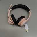 Wireless Headsets with Microphone, Ultra Lightweight& 50+ Playtime, Wireless Headset for Cell Phones, On Ear Bluetooth Headphone Fit for PC/Call Center/Computer/Laptop/Teams - Light Pink