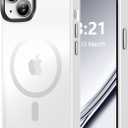 Magnetic for iPhone 13 Case/iPhone 14 Case, [Compatible with Magsafe & Military-Grade Protection] Slim Translucent Matte Phone Case for iPhone 13/14 6.1 inch,White