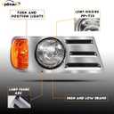 Headlights Assembly fit for Mack CV Replacement Left Driver Side Headlamp Chrome
