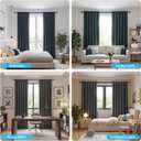 2Pack Curtain Rods for Windows 48 to 84 inch, 1inch Decorative Blackout Wrap Around Curtain Rod Set,Matte Black Splicing Heavy Duty Metal Curtain Rod with Brackets