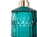 EMPO Clear Glass Soap Dispenser with ABS Plastic Pump, Crystal Lotion Dispensers for Kitchen Sink, Bathroom (Ocean Teal) (Standard)