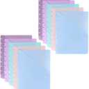 Discbound Dividers with Pockets 7x9.25'' Classic Size Discbound Notebook Divider 9 Disc Bound Planner Inserts Pocket 10pcs Plastic Index Dividers for Planner Folder Office