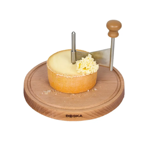 BOSKA Cheese Curler Amigo - The Original - Cheese Wheel for i.a. Tete de Moine, Girolle & Chocolate - Cheese Shaver made of Stainless Steel