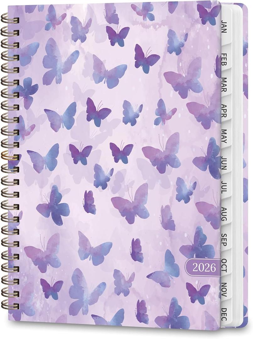 2026 Planner, Weekly and Monthly Calendar Academic Planning Book, Jan 2026 - Dec 2026, Agenda Calendar Planner for Office Supplies and Desk Accessories - A5 (6.3" x 8.5") (Butterflies)