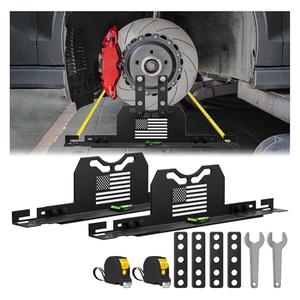 2026 Upgraded Wheel Alignment Tool, 2 PCS Toe Alignment Tool Plates Without Removing Calipers, Wheel Alignment Kit with 2 Measuring Tapes, Compatible with Most Cars and SUVs