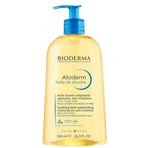 Bioderma Atoderm Shower Oil, Cleansing Oil For Face & Body, Nourishing Cleansing Oil For Dry to Atopic Sensitive Skin For Softer & Smooth Skin For Your Whole Family