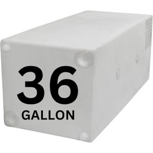 36 Gallon RV Fresh Water Tank, Potable Water Storage Tank for Drinking, Cooking, Cleaning, Showering, for Campers, Trailers, Motorhomes, RVs, Cube Shape, 37" x 16" x 15" (WT-5549)