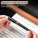 MBQBBBZ Handcrafted Wooden Fountain Pen,Vintage Writing Pen with Exquisite Packaging Case,Perfect for Business,Collectors & Calligraphy (Black)