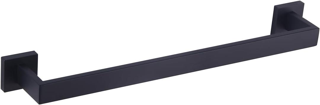 GERZWY SUS 304 Stainless Steel 20-Inch Bath Towel Bar Modern Style Bathroom Towel Bar Wall Mount Matte Black FG160150-BK
