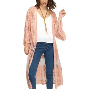 FaroDor Women Flowy Bathing Suit Kimono Cardigan Lace Crochet Swimwear Beach Cover Ups, One Size