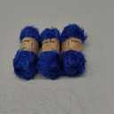 Eyelash Fun Fur Yarn Premium 100% Polyester 164 Yds (150 Mt), 3.53 Oz (100 Gr) Colorful Crochet Yarn Dy Hand Knitting (Royal Blue, 3 Skein)