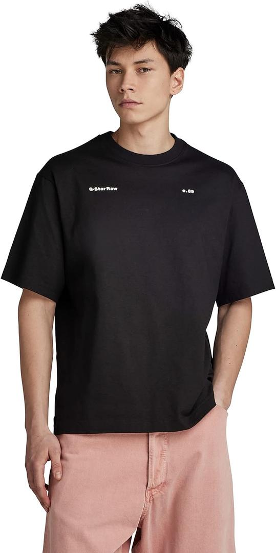 G-STAR Mens Boxy Premium Oversized T-Shirt (Small, Black)