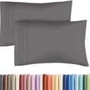 Queen Pillow Cases Set of 2 - Ultra Soft Hotel Quality Pillowcase Covers - Comfy, Cozy & Wrinkle Free - Shrinkage, Stain & Fade Resistant - Machine Washable Pillow Protectors - 2 Piece Set - Dark Grey