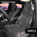50PCS Disposable Car Seat Covers Provide Temporary Protection,Plastic Seat Covers for Cars Keep Car Interior Tidy,Universal Car Accessories & Car Seat Protector for Most Cars
